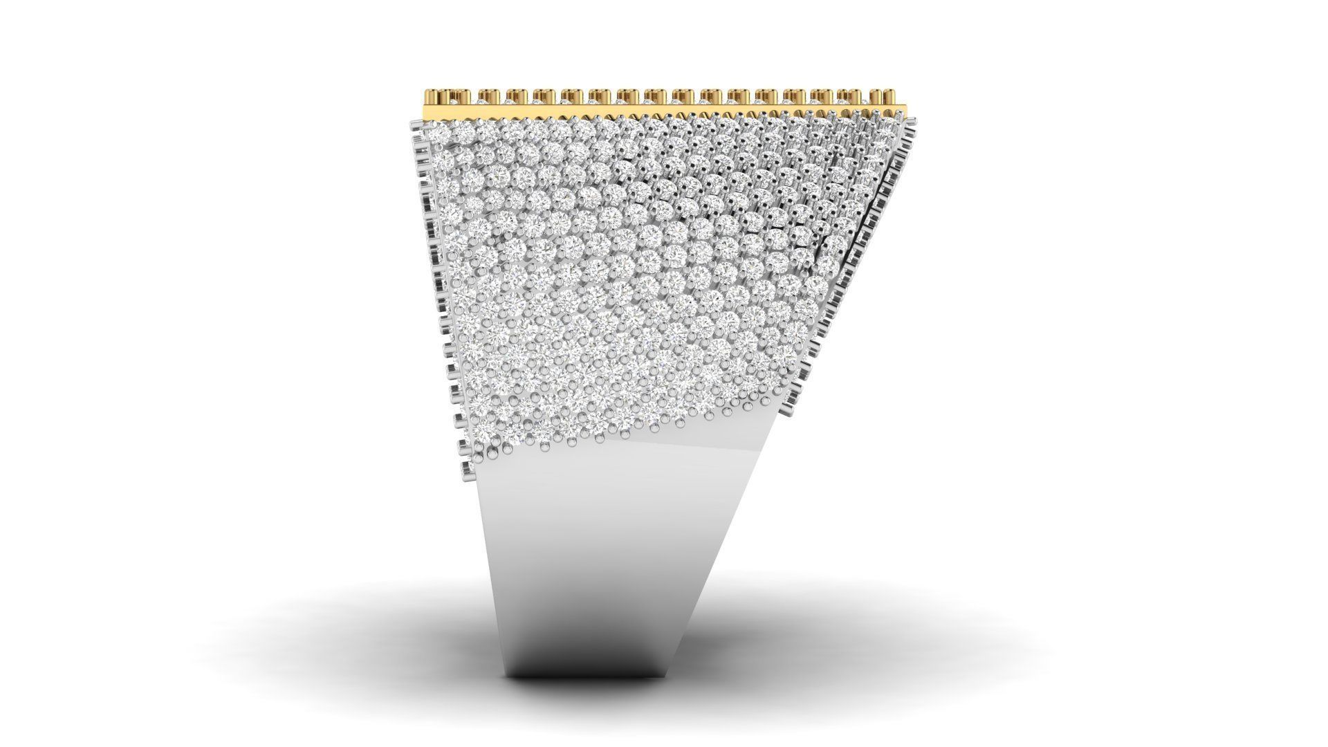 Triangular Pyramid Shape Champions Diamond Ring 02 3D print model_6