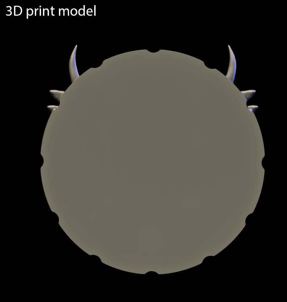 Biker skull vol3 wall home decor 3D print model_6