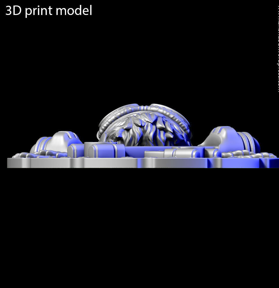 Biker skull vol3 wall home decor 3D print model_10