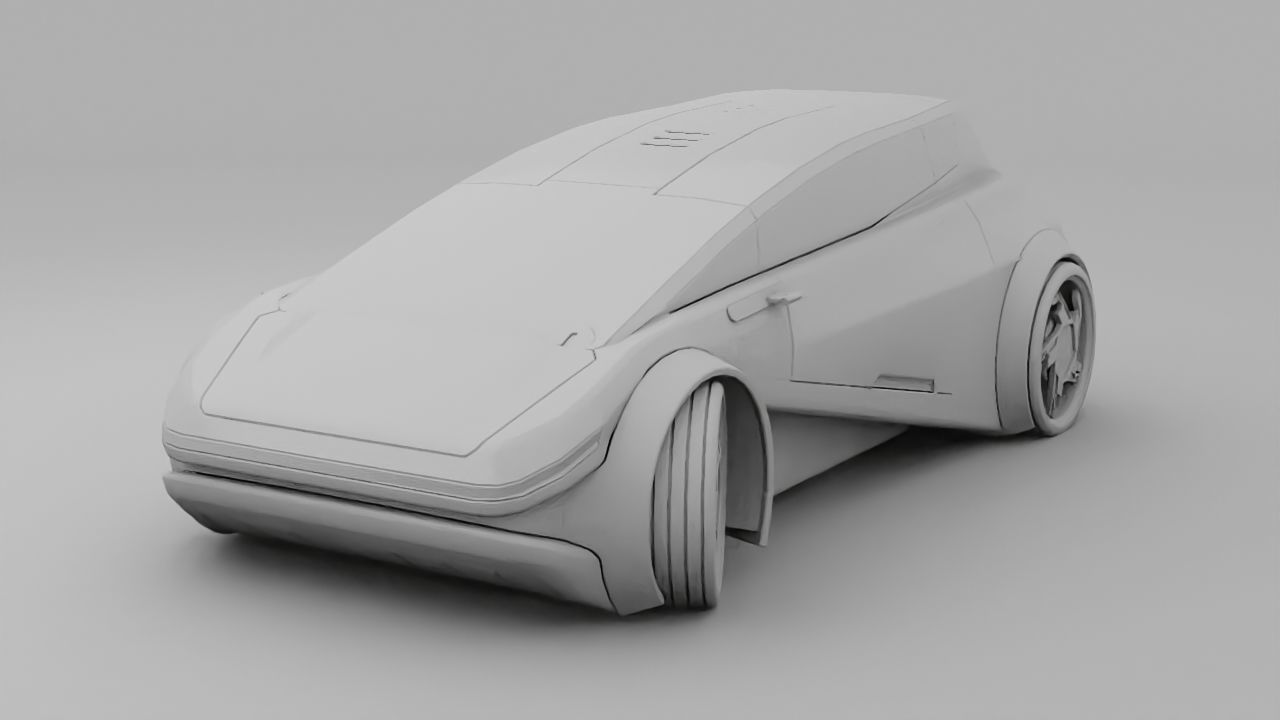 sci-fi  car  3D model_9