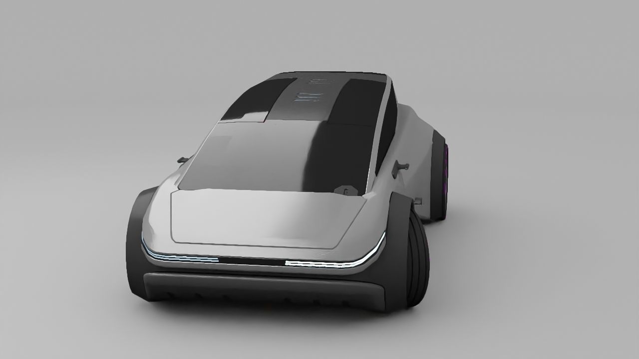 sci-fi  car  3D model_4