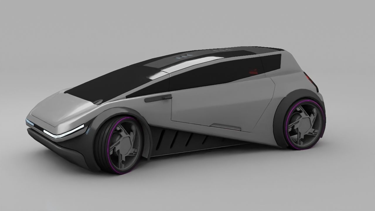 sci-fi  car  3D model_3