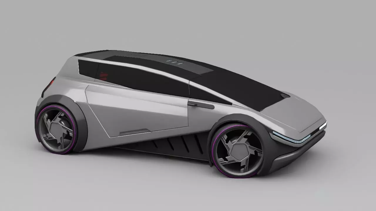 sci-fi  car  3D model_0