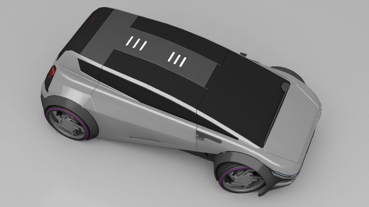 sci-fi  car  3D model_5