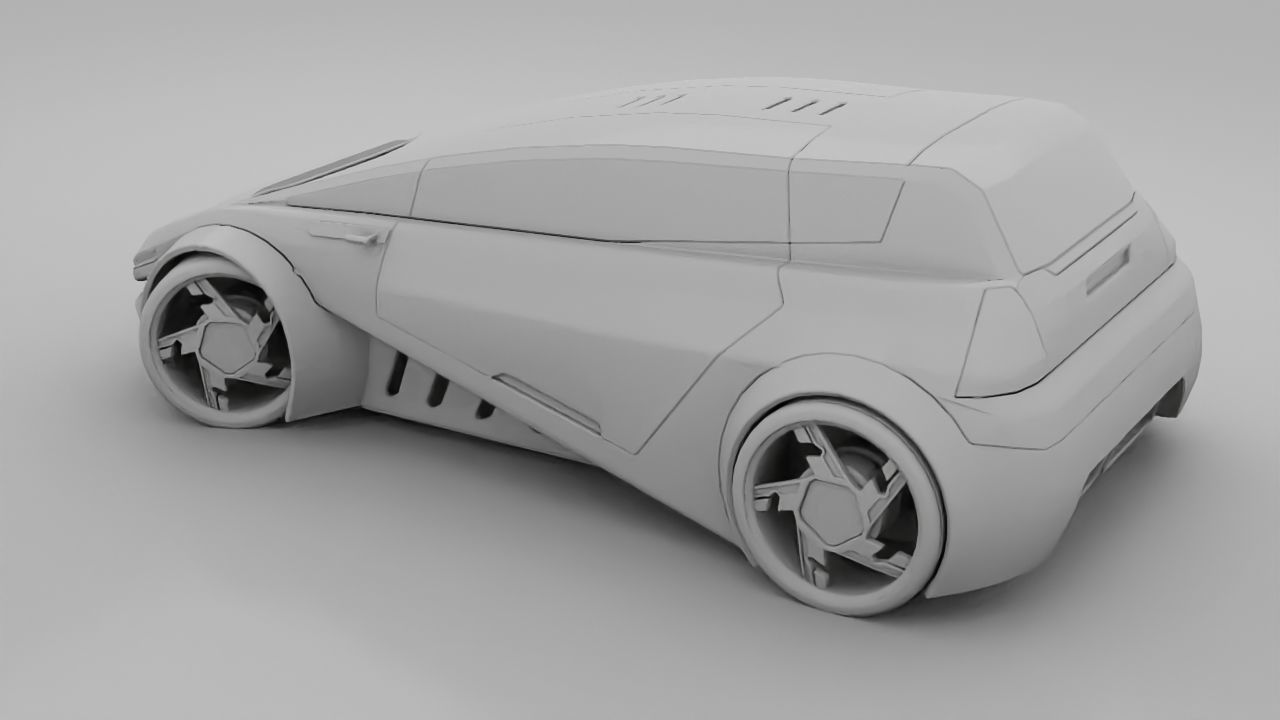 sci-fi  car  3D model_8