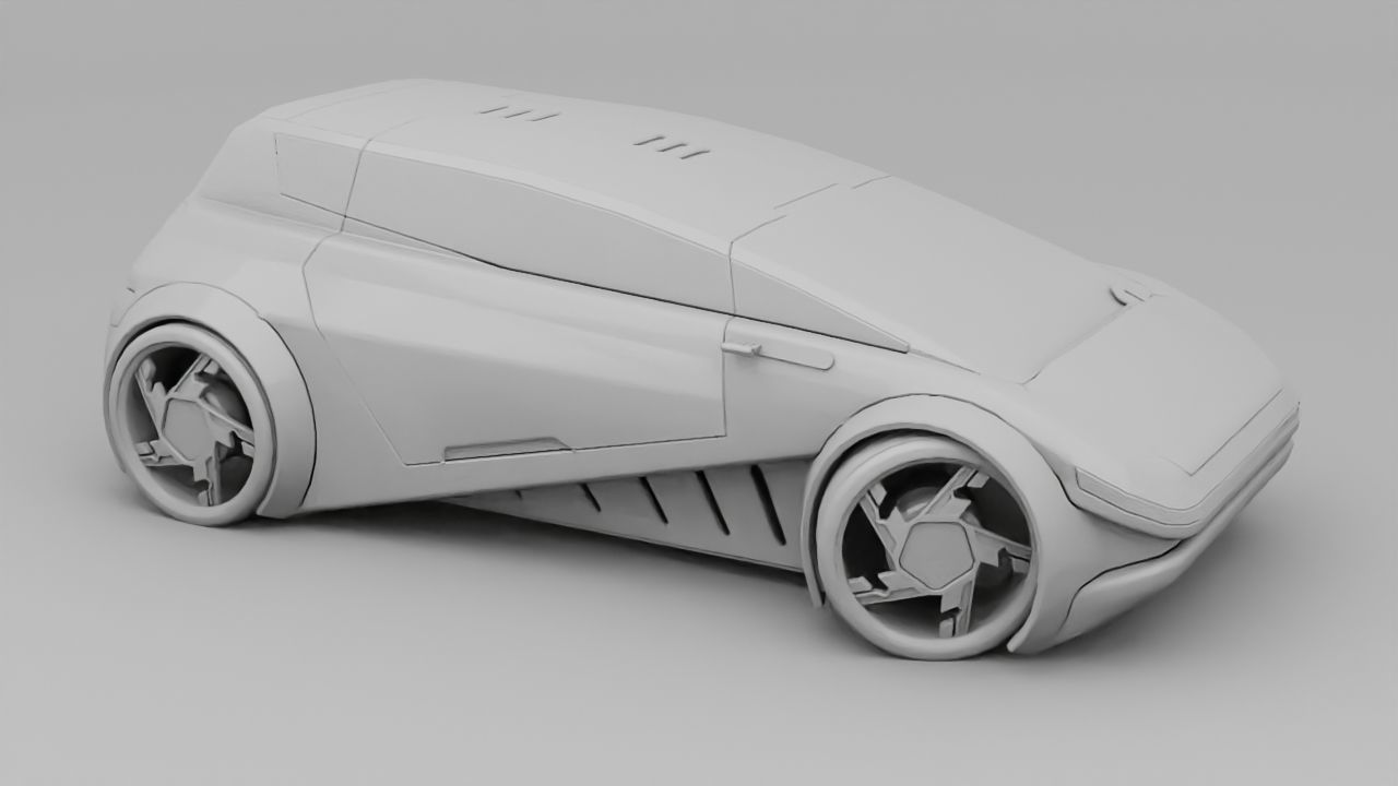 sci-fi  car  3D model_6