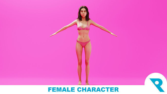 Realistic Female Character - Ju Fen 3D model