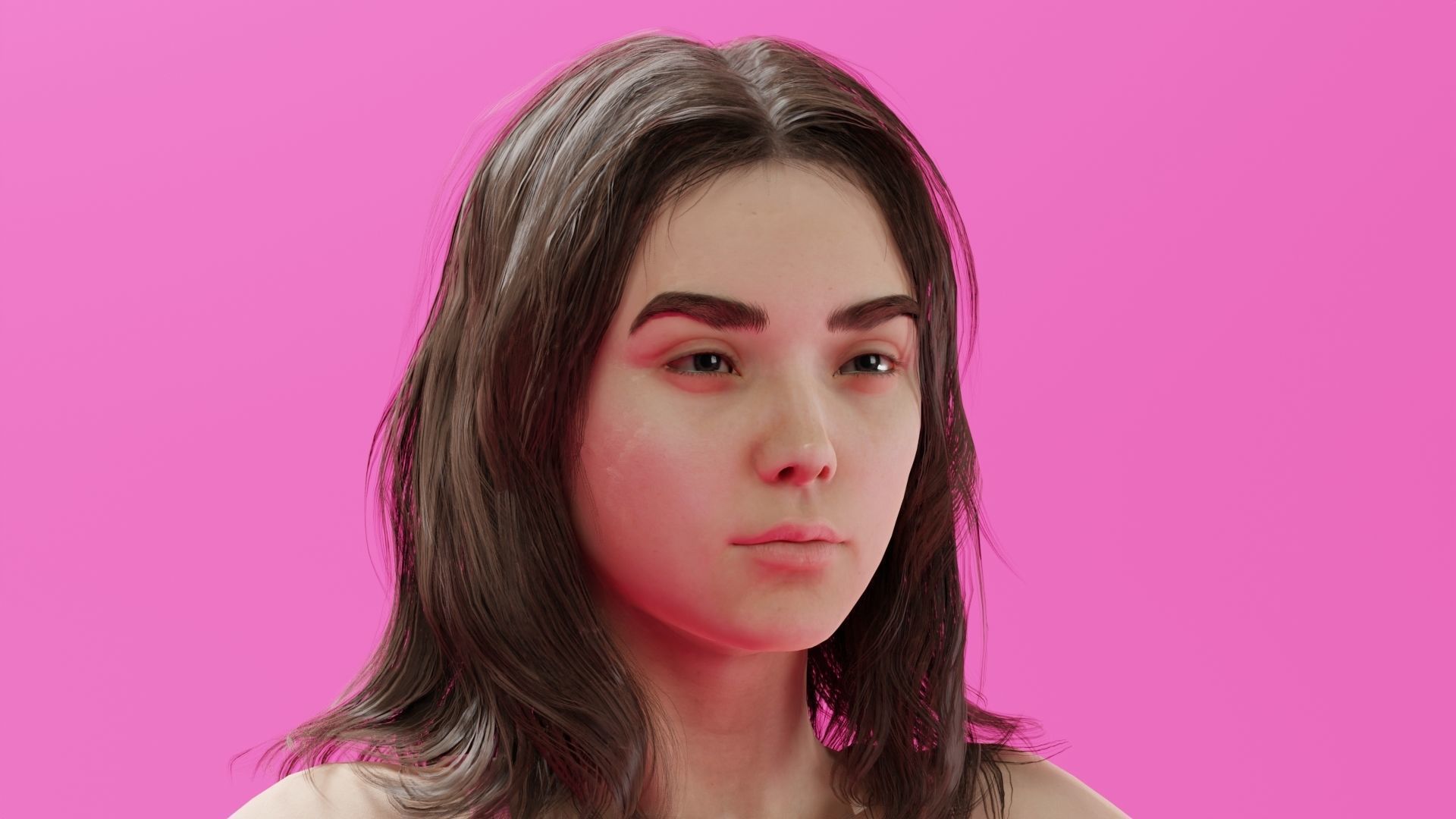 Realistic Female Character - Ju Fen 3D model_1