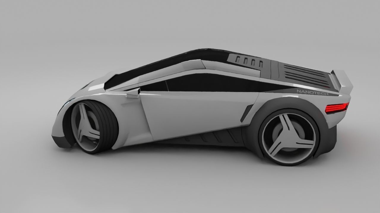 sci-fi car  3D model_2