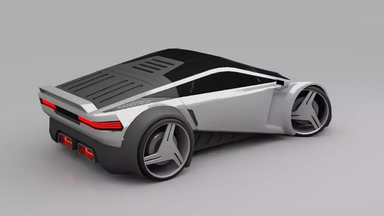 sci-fi car  3D model_0