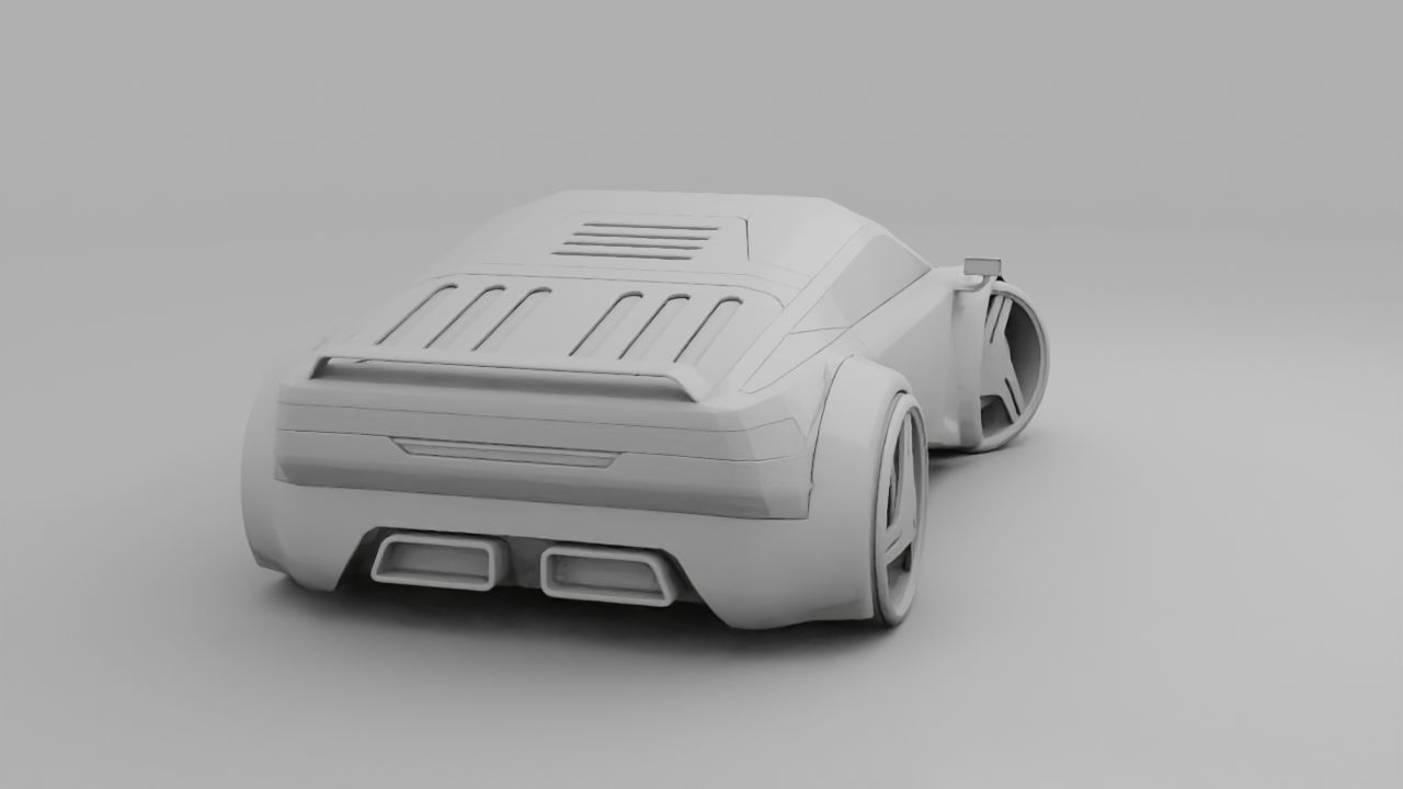sci-fi car  3D model_10