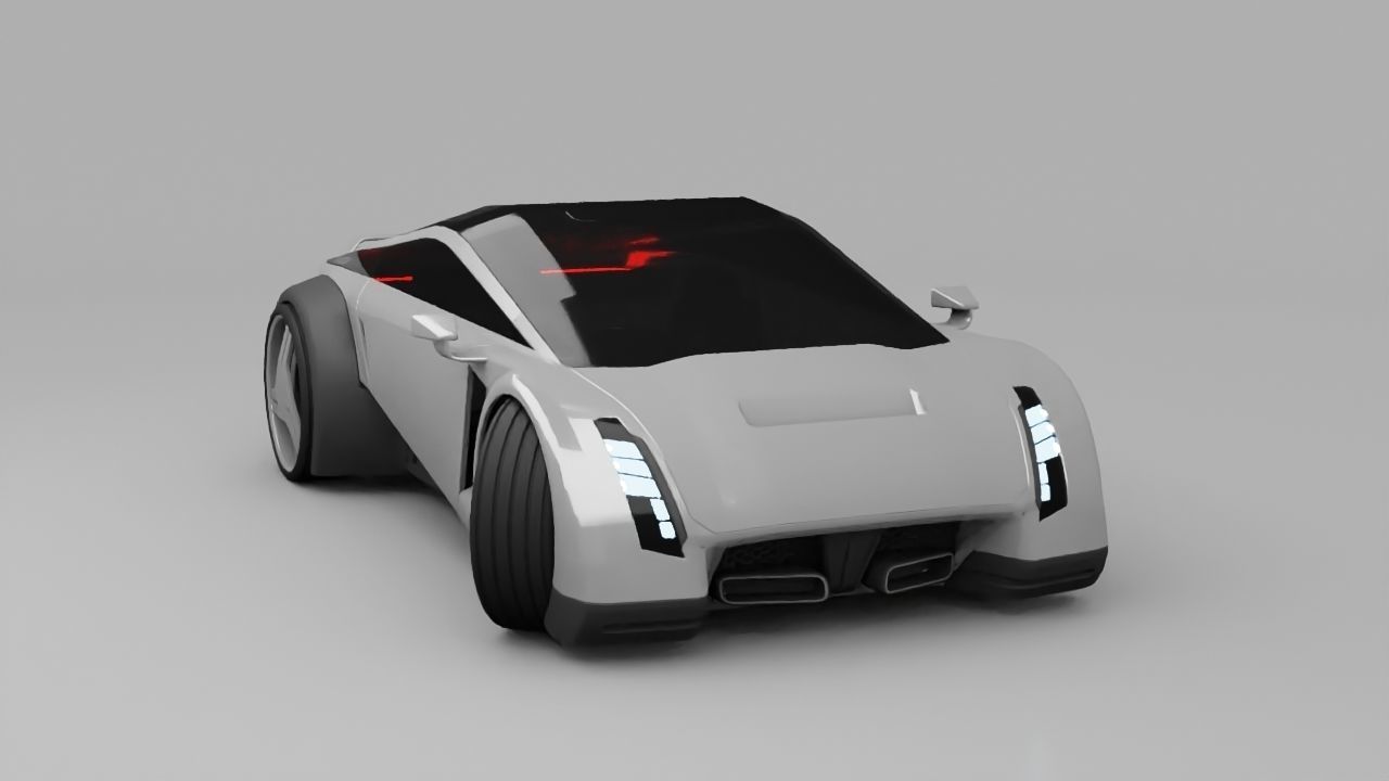 sci-fi car  3D model_4