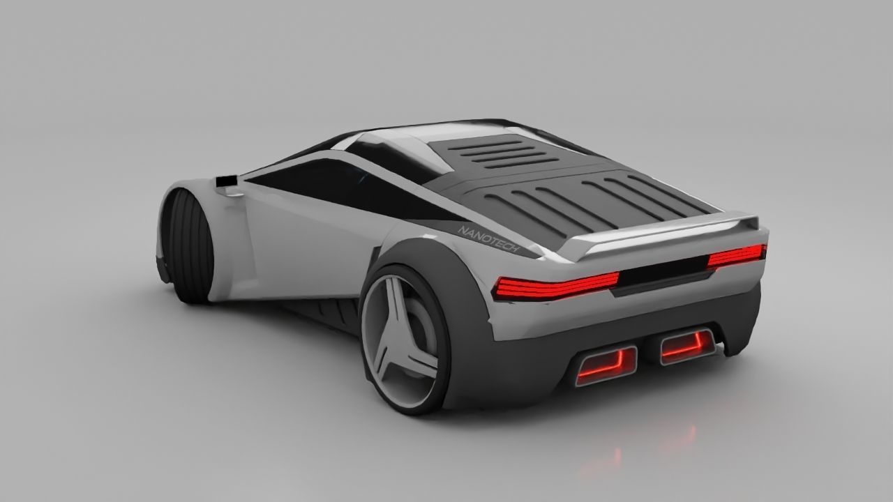sci-fi car  3D model_5