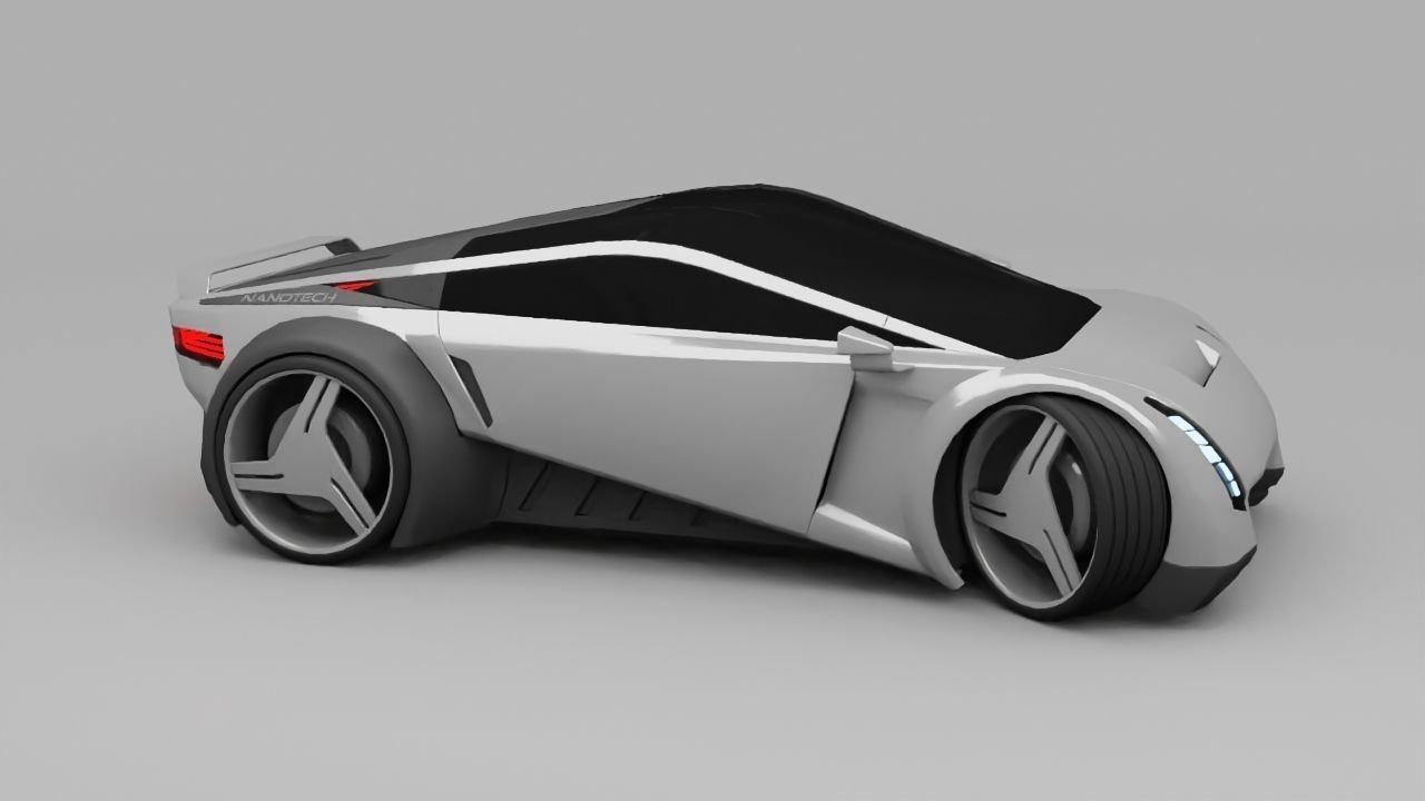 sci-fi car  3D model_6