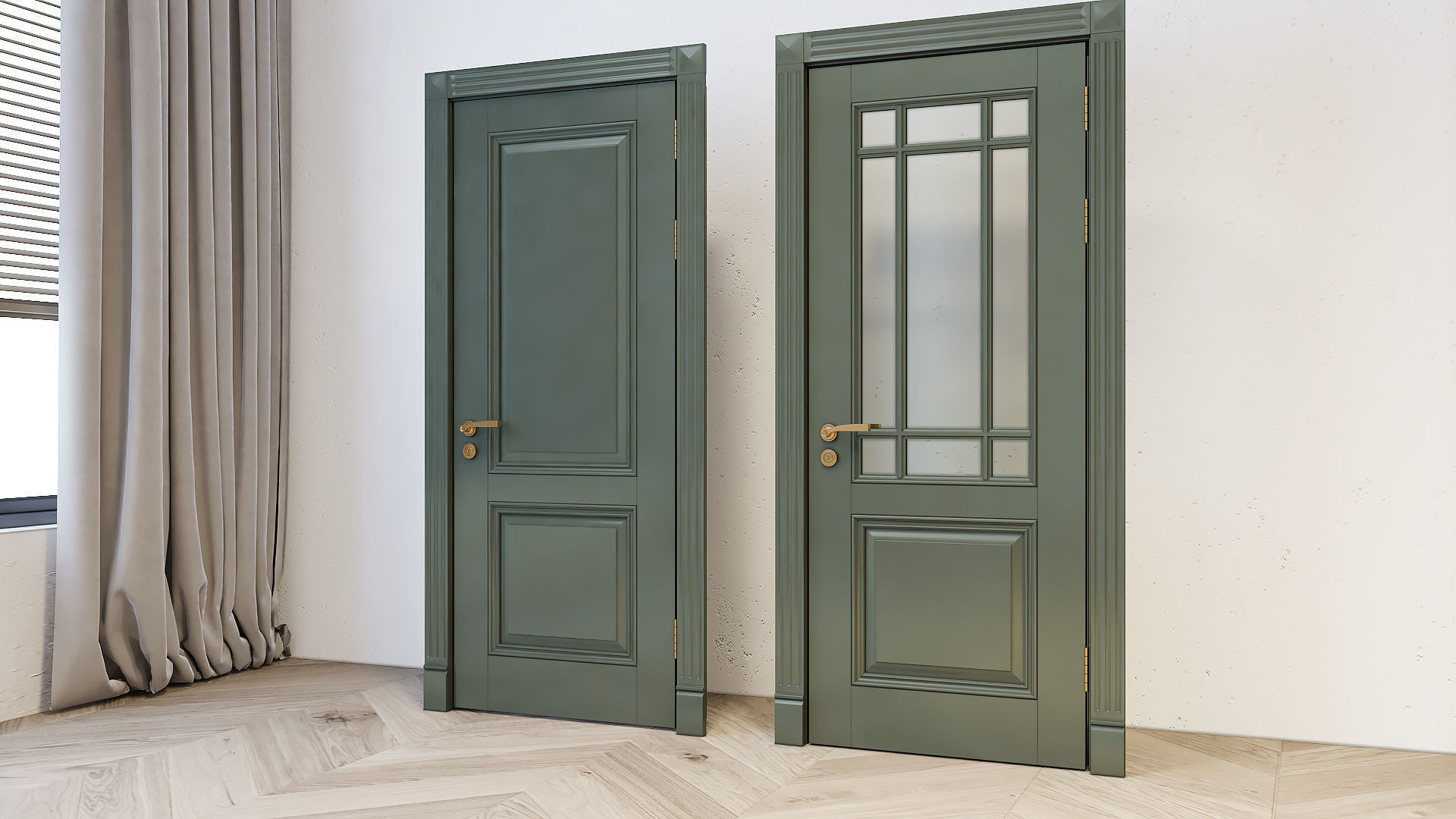 Door Number 1 -002 Low-poly 3D model_3