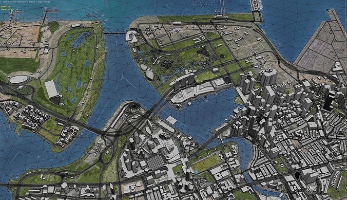 Singapore Low-poly 3D model 7