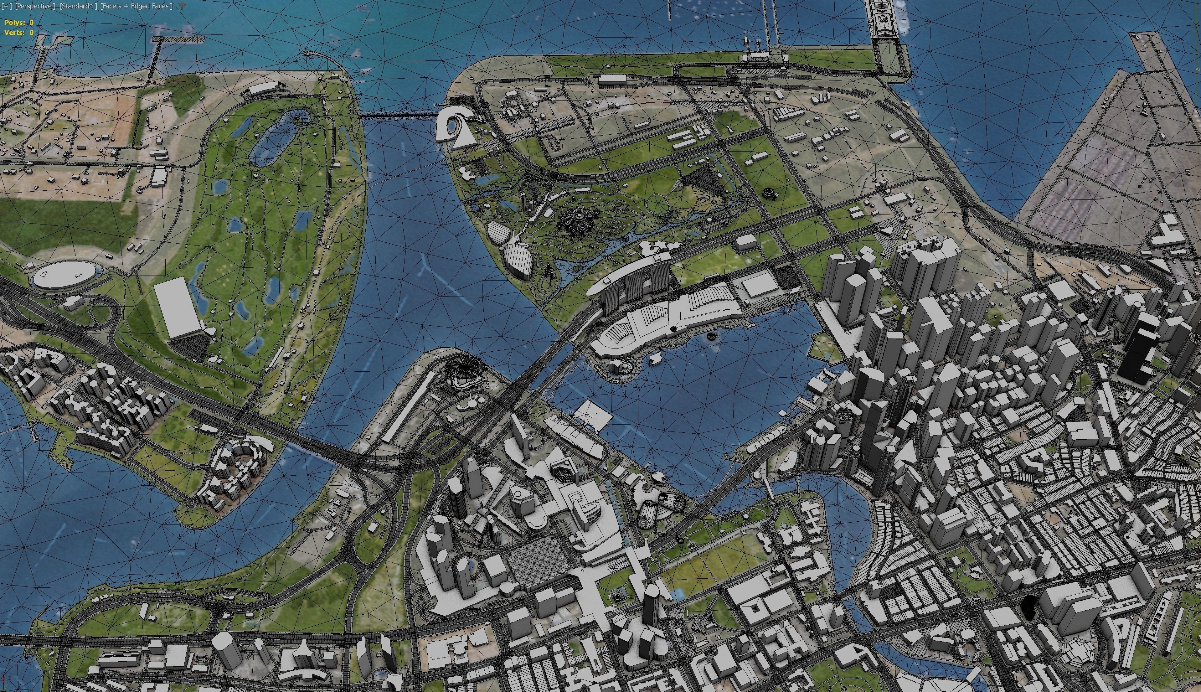 Singapore Low-poly 3D model_6