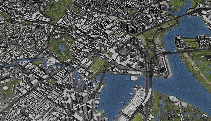 Singapore Low-poly 3D model 3
