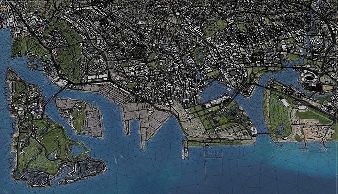 Singapore Low-poly 3D model 5