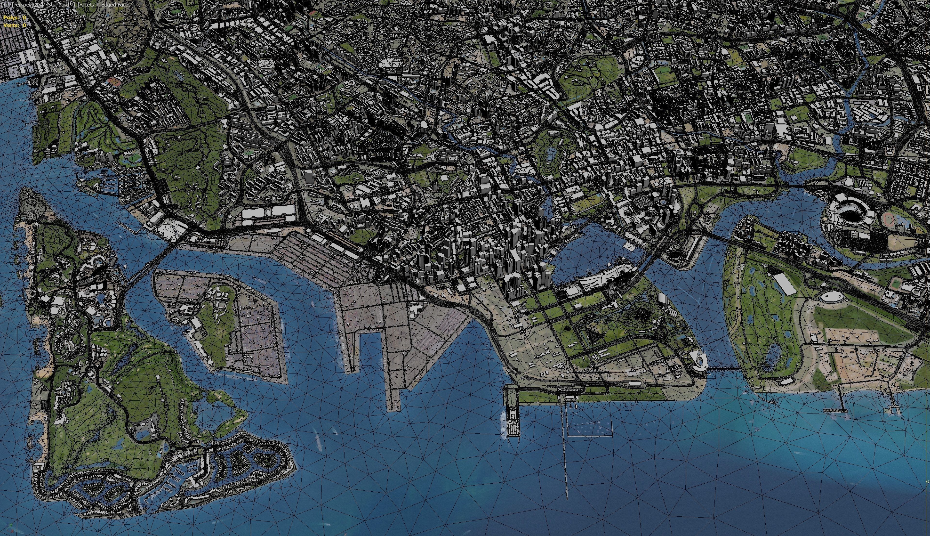 Singapore Low-poly 3D model_4