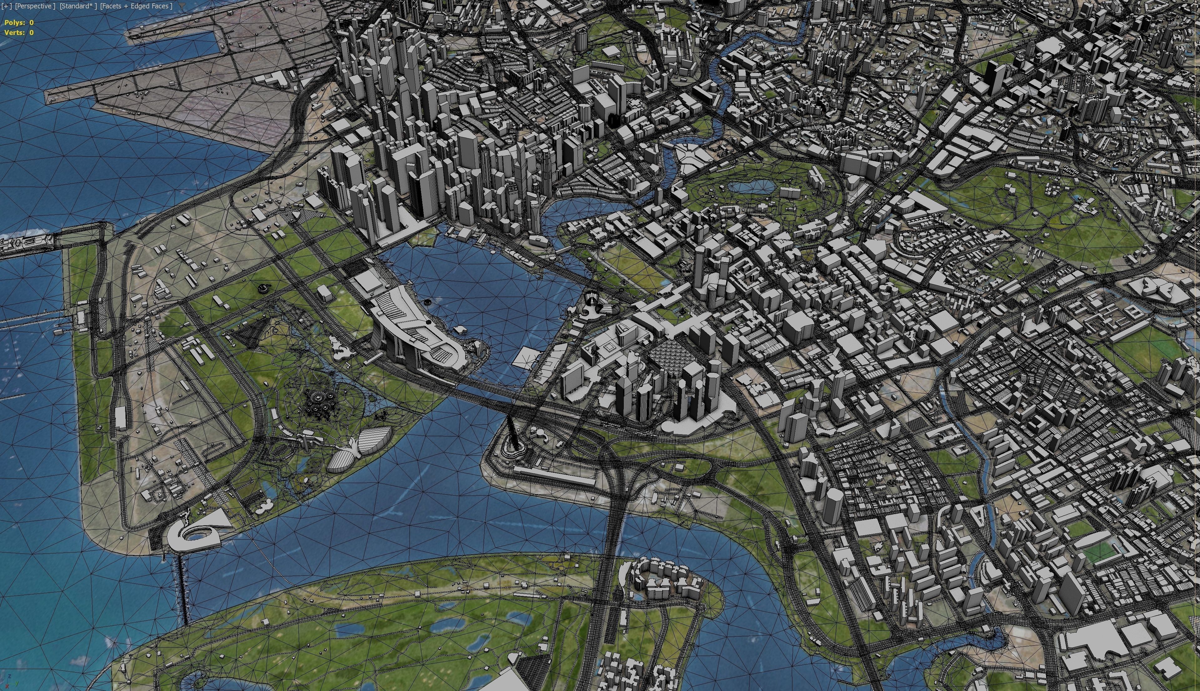 Singapore Low-poly 3D model_7