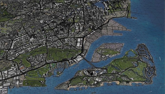 Singapore Low-poly 3D model 6