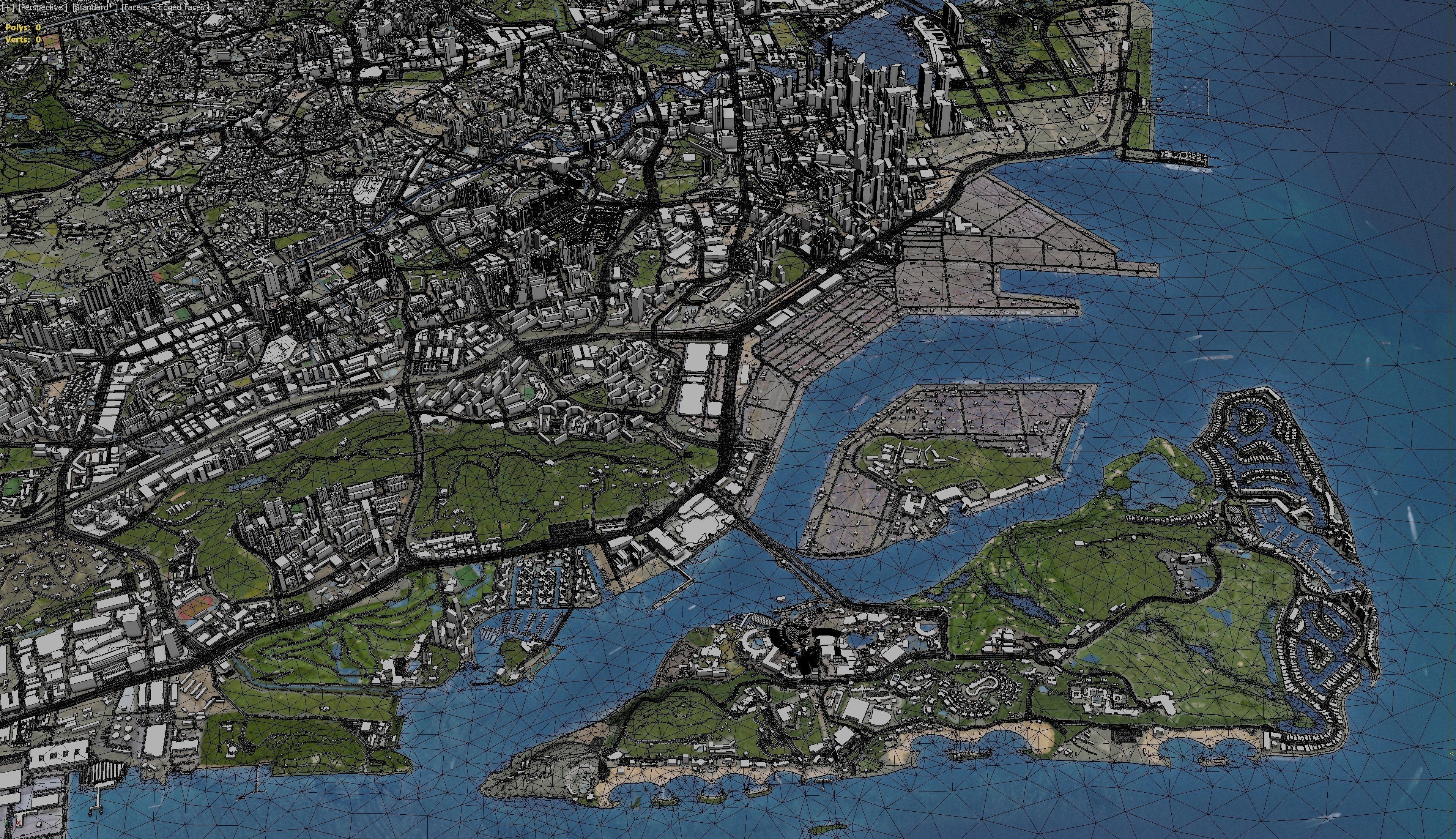 Singapore Low-poly 3D model_5