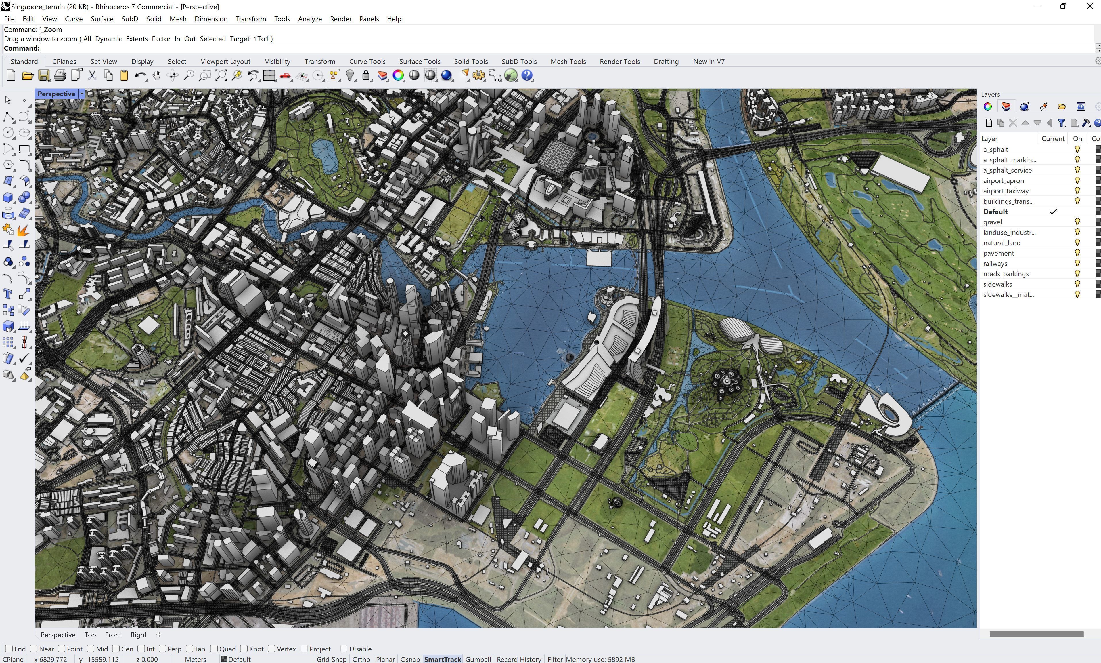 Singapore Low-poly 3D model_10