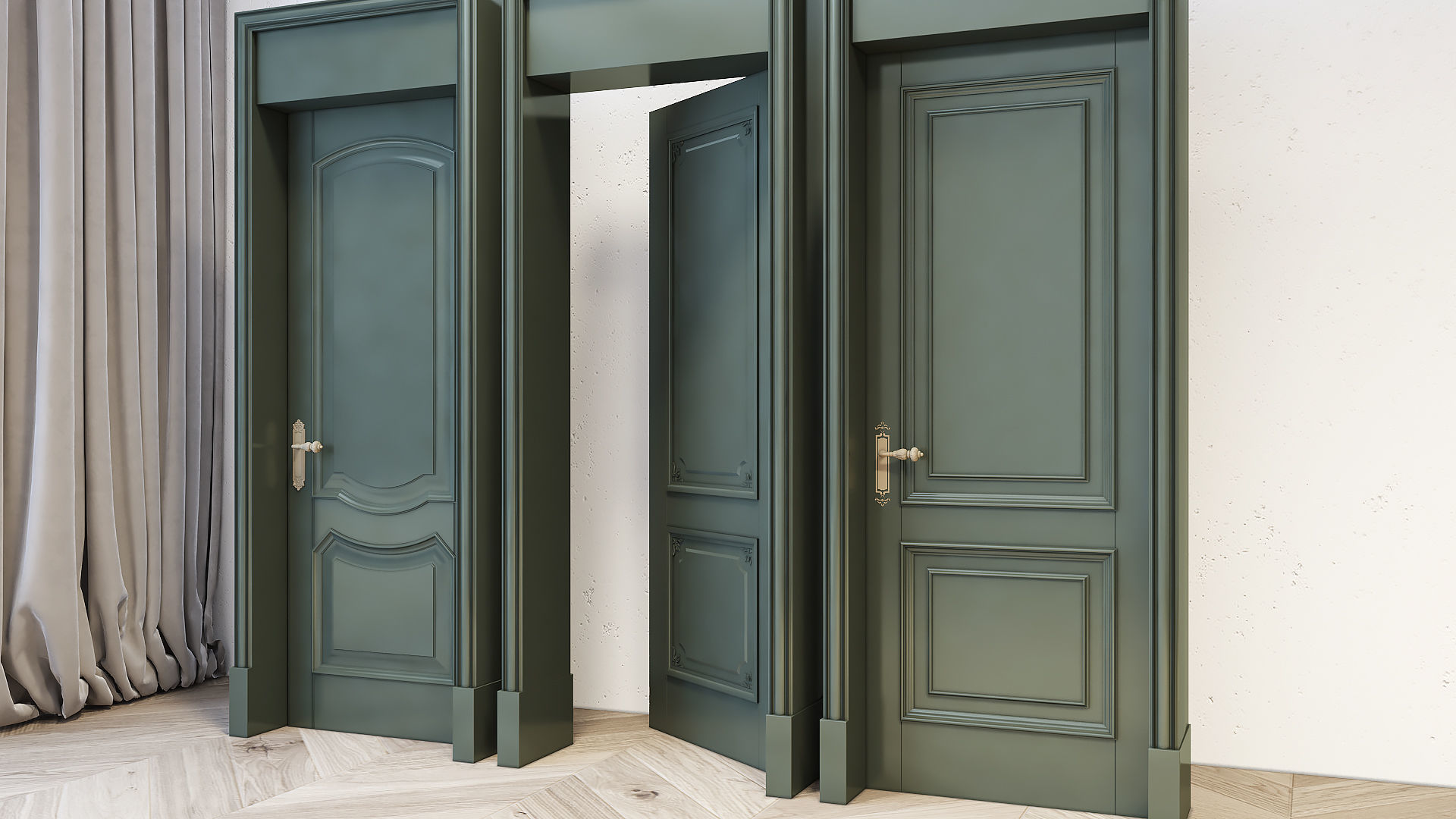 Door Number 1 003 Low-poly 3D model_3