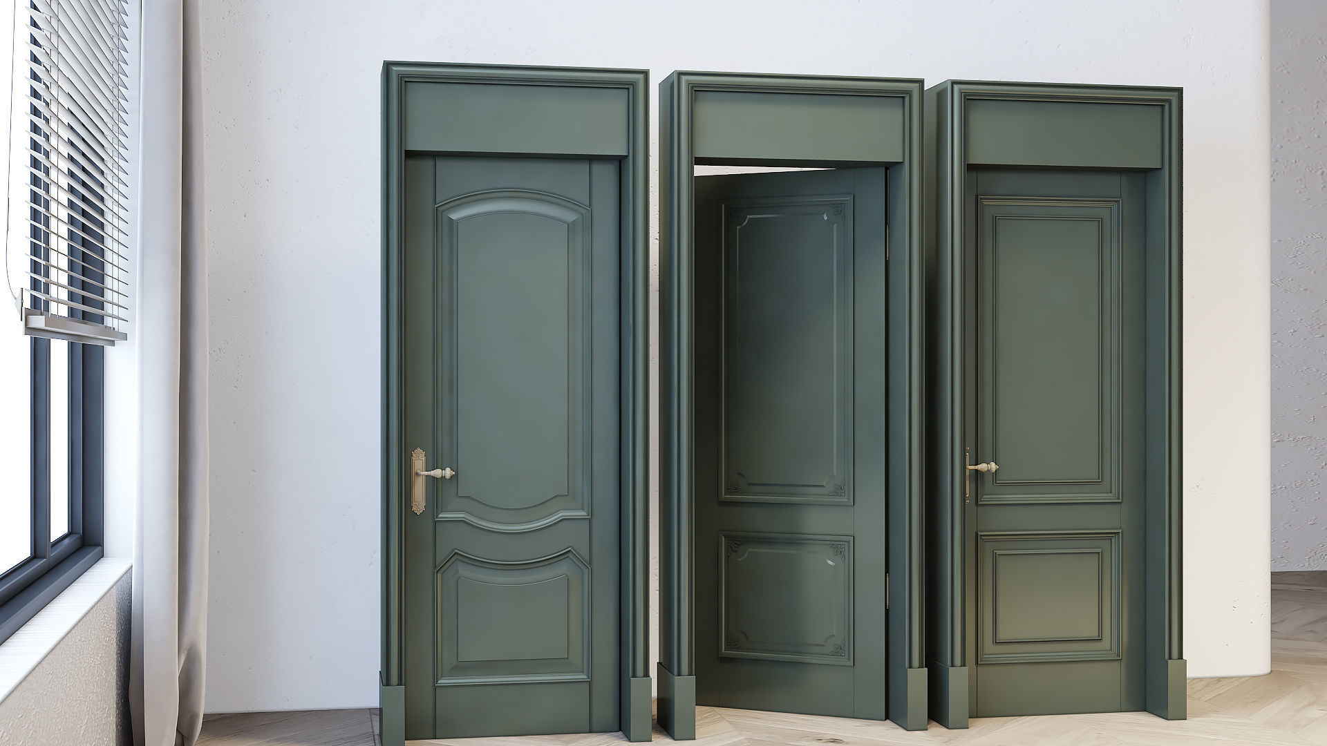 Door Number 1 003 Low-poly 3D model_2