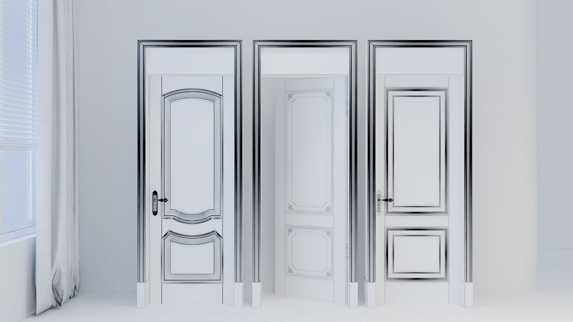 Door Number 1 003 Low-poly 3D model_4