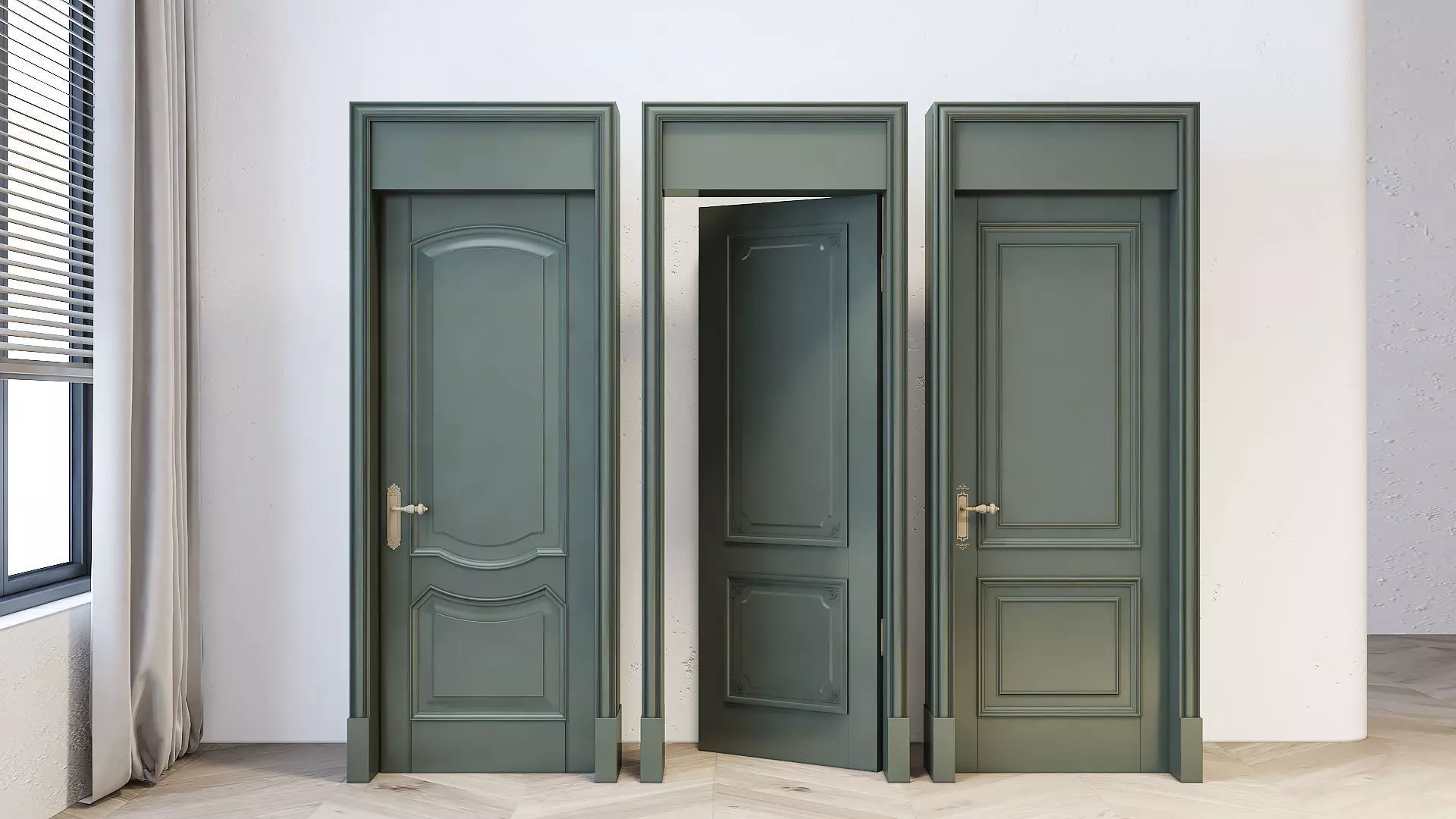 Door Number 1 003 Low-poly 3D model_0