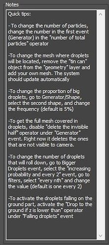 Animated droplets with trails - Tyflow Condensation Setup 3D model 7