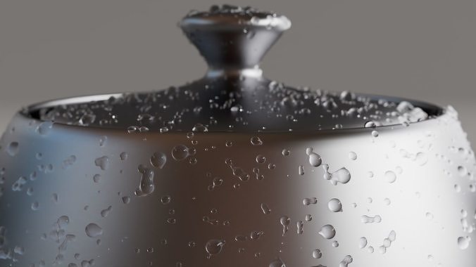 Animated droplets with trails - Tyflow Condensation Setup 3D model 4