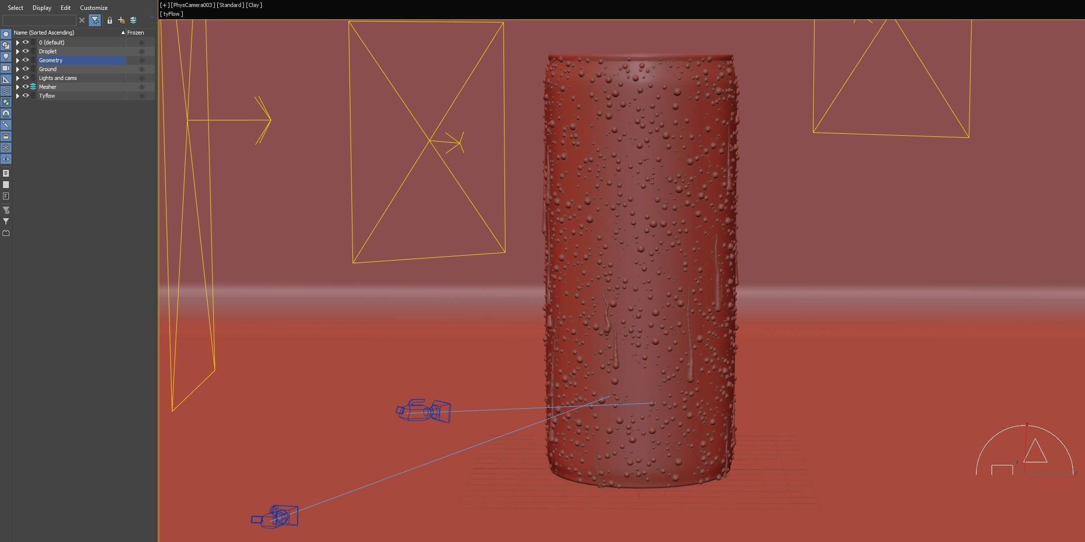 Animated droplets with trails - Tyflow Condensation Setup 3D model_10