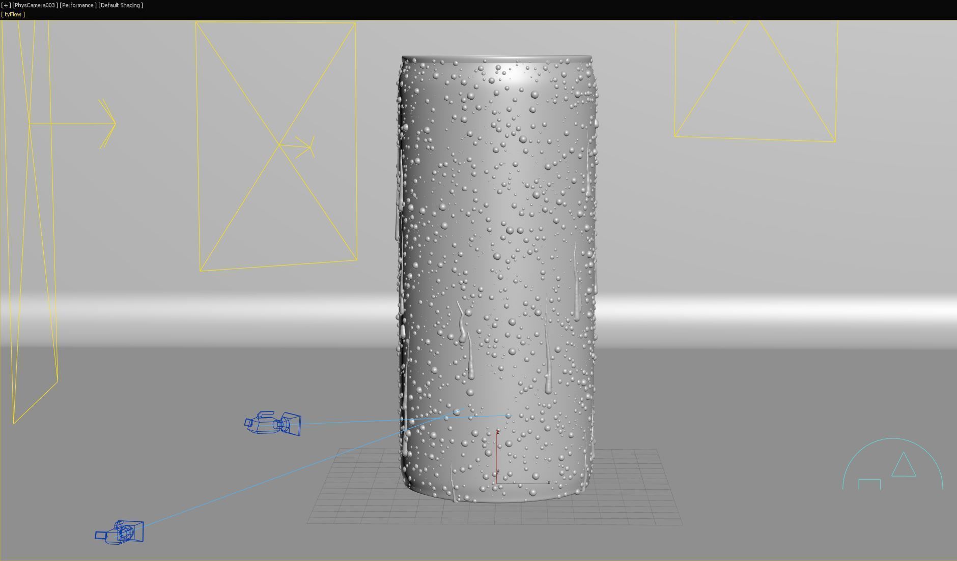 Animated droplets with trails - Tyflow Condensation Setup 3D model_11