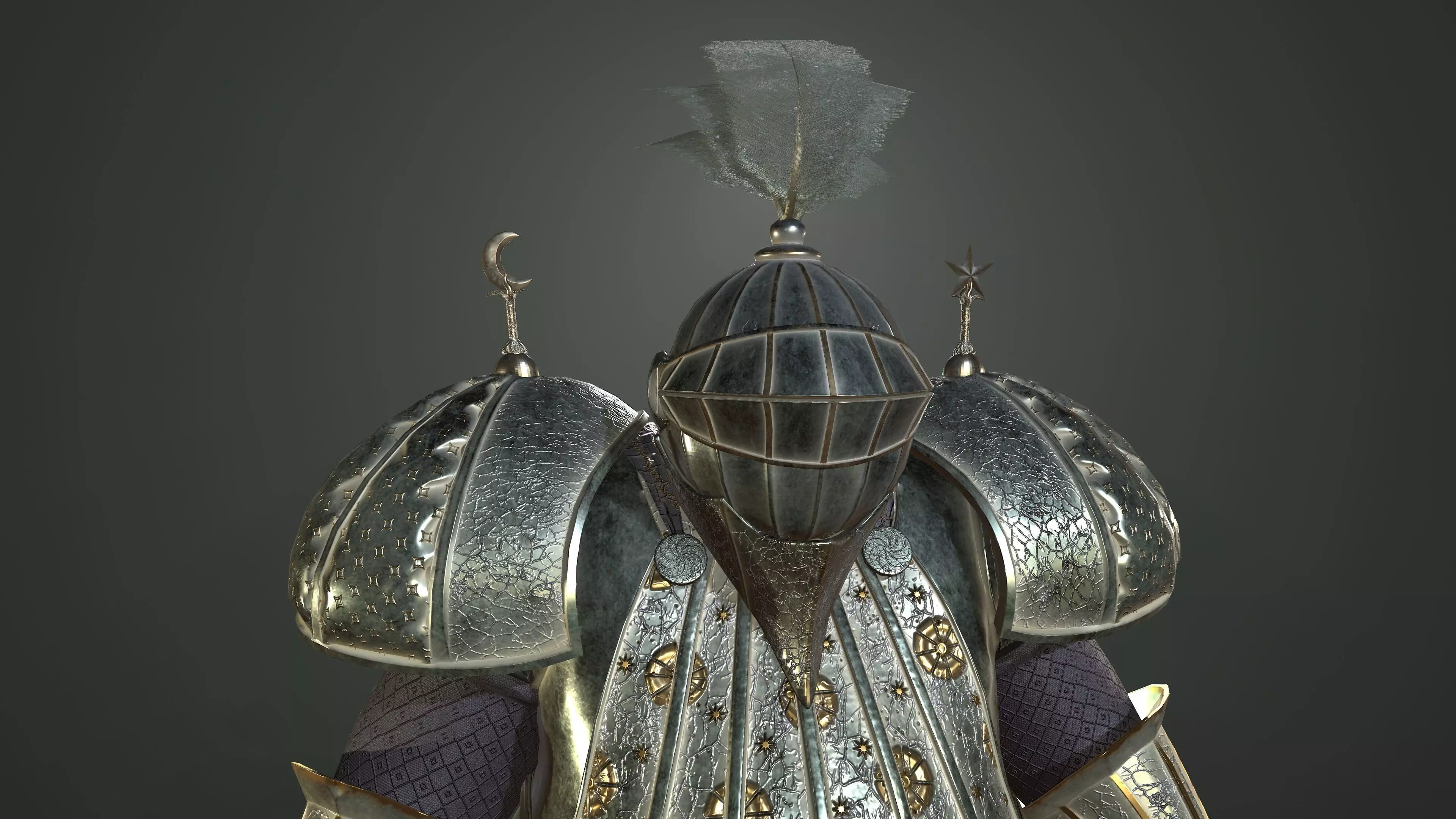 Rottund knight Low-poly 3D model_0