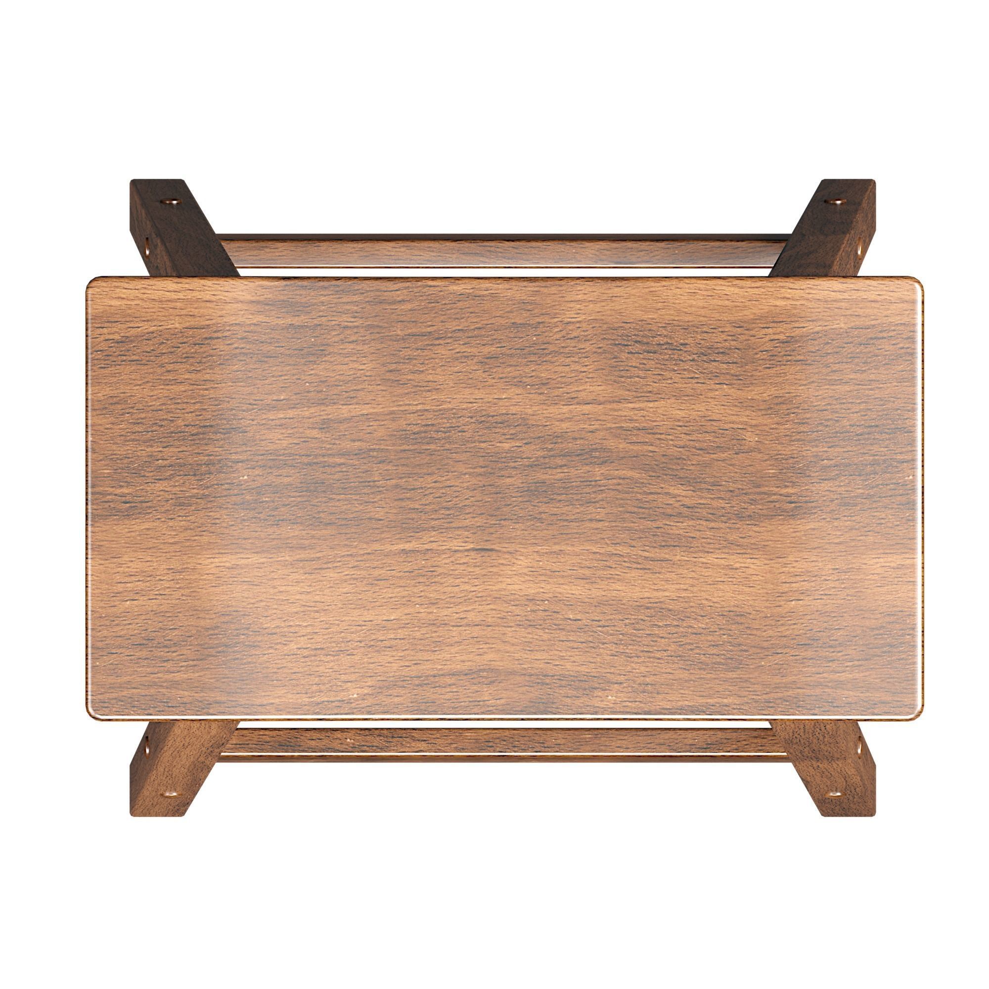 barstool wooden bar stool Low-poly 3D model_3