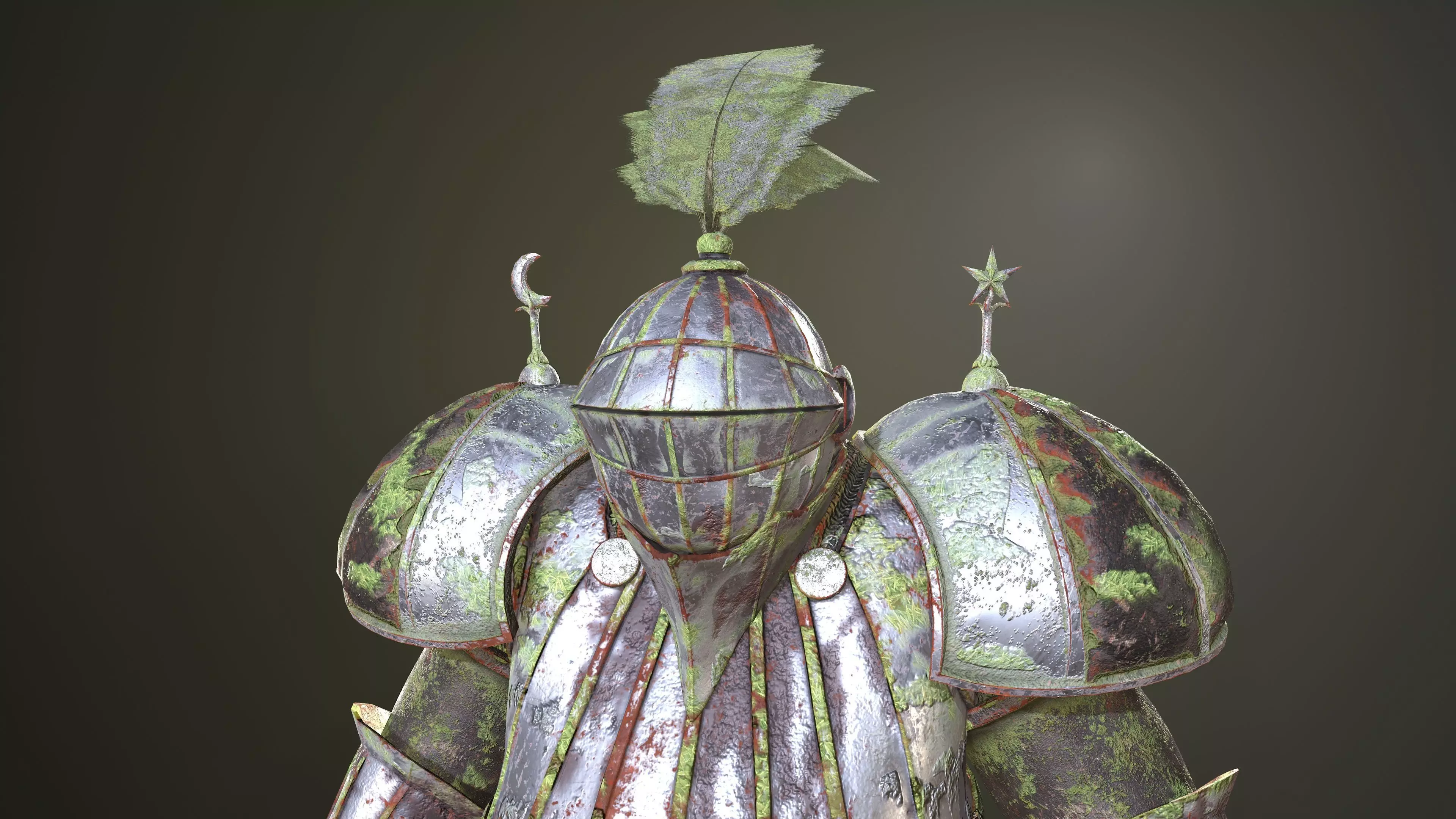 Rottund knight Low-poly 3D model_0