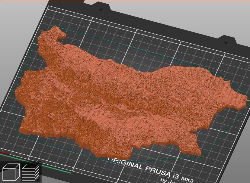 Bulgaria Map 3D print model_2