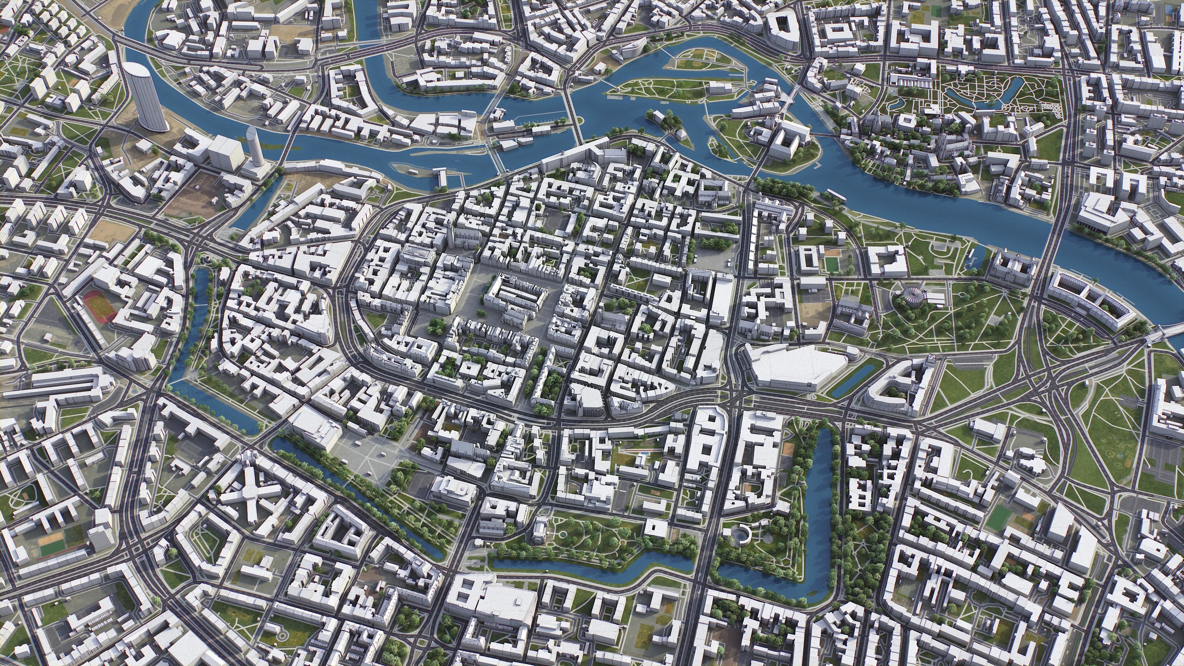 Wroclaw Low-poly 3D model_1