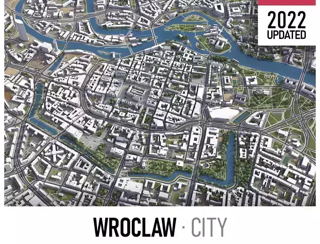Wroclaw Low-poly 3D model