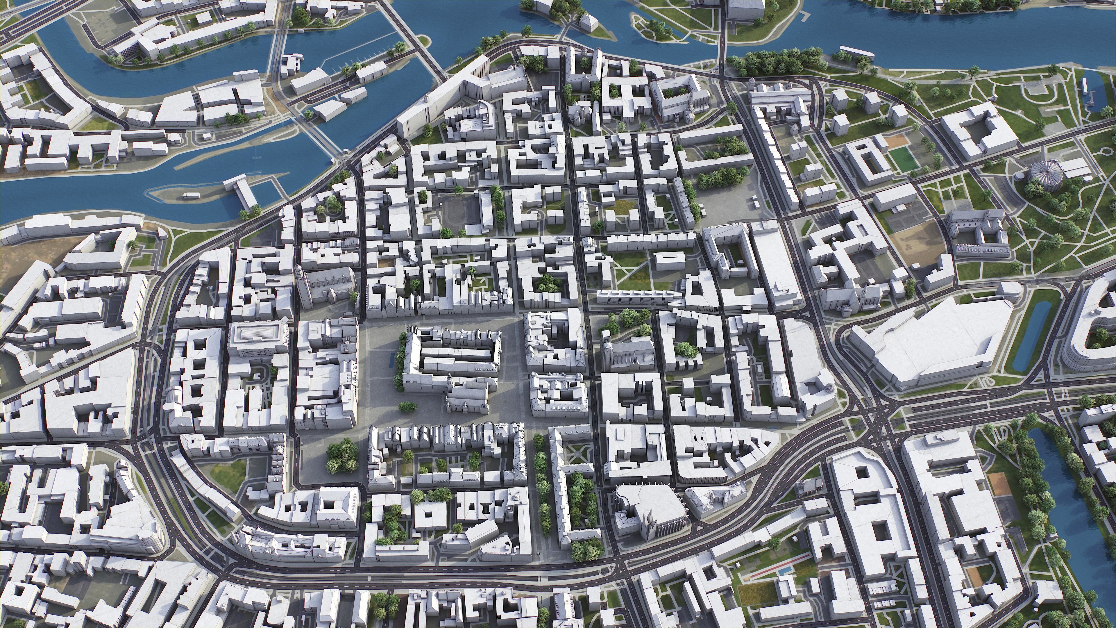 Wroclaw Low-poly 3D model_5