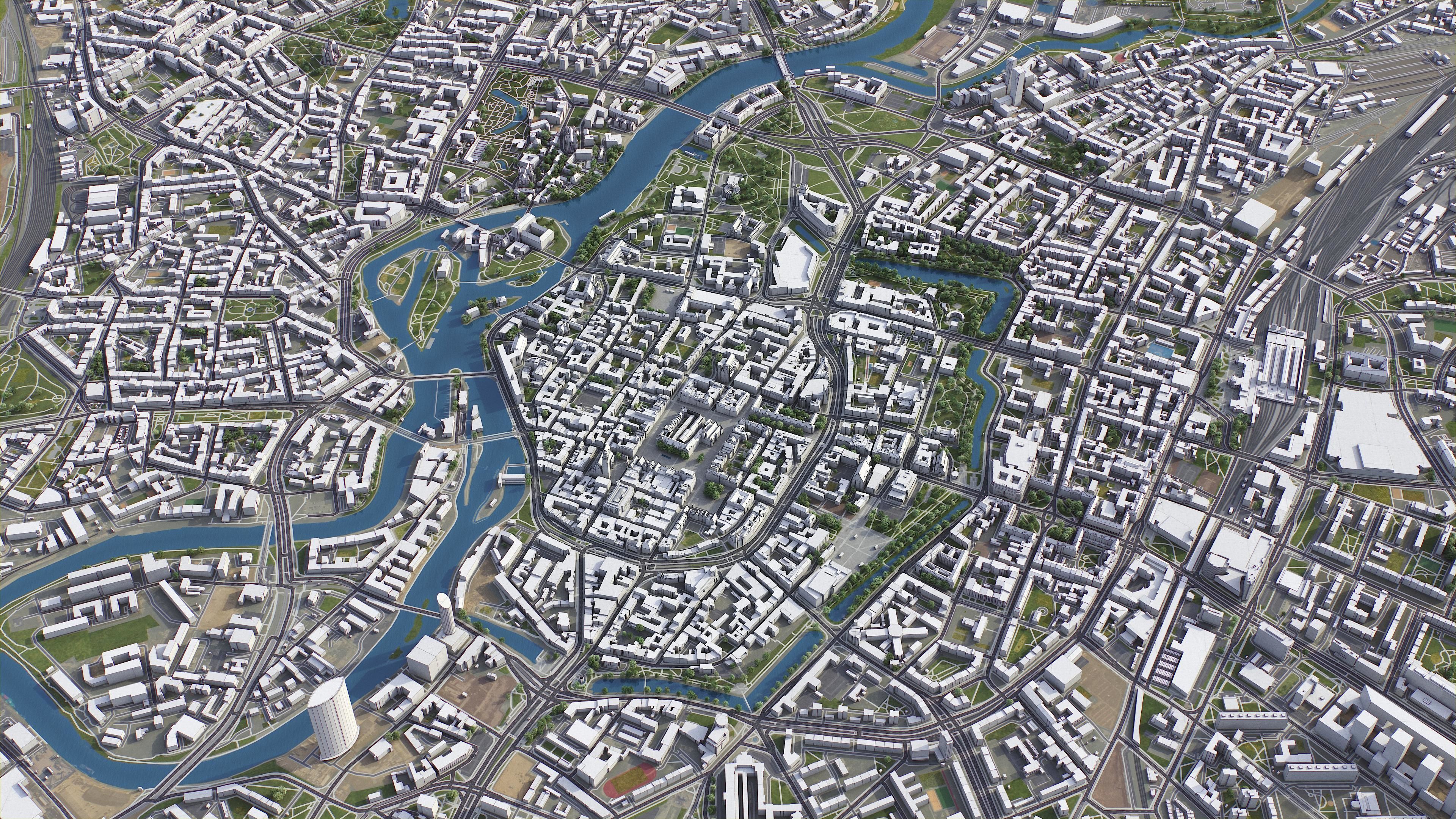 Wroclaw Low-poly 3D model_2