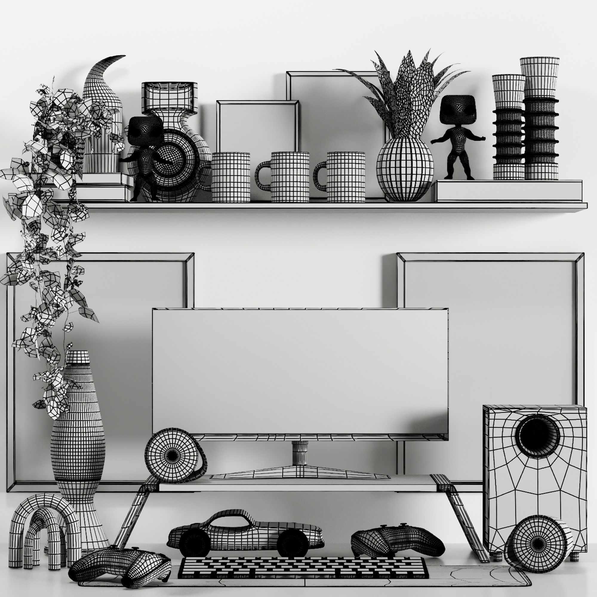 Decorative Set 13 3D model_5