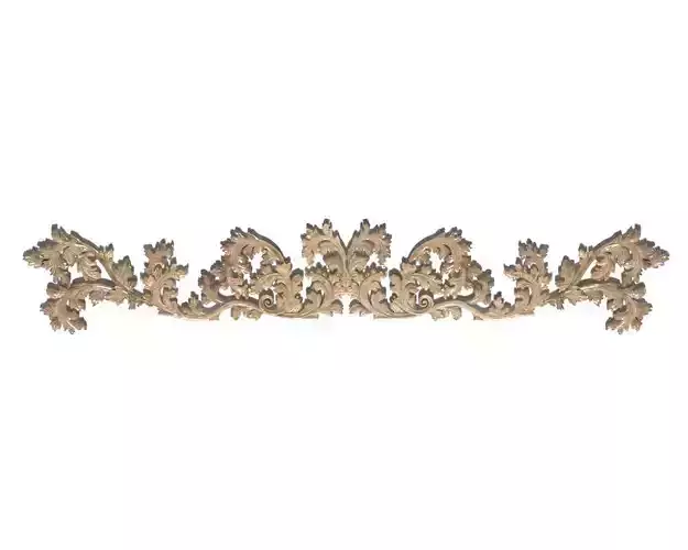 Cartouche-010 shabby chic floral border 3D model