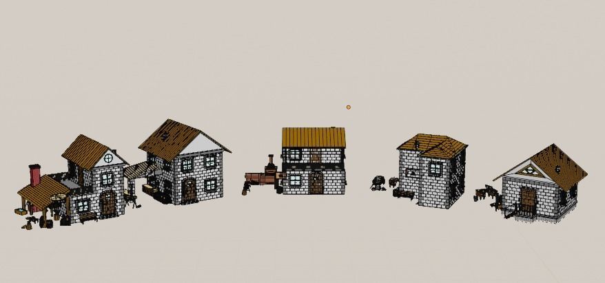 Low poly Village pbr game ready free VR / AR / low-poly 3D model | CGTrader