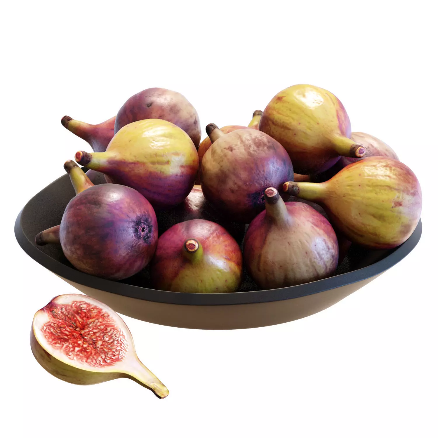 Food Set 22 - Bowl of Figs 3D model