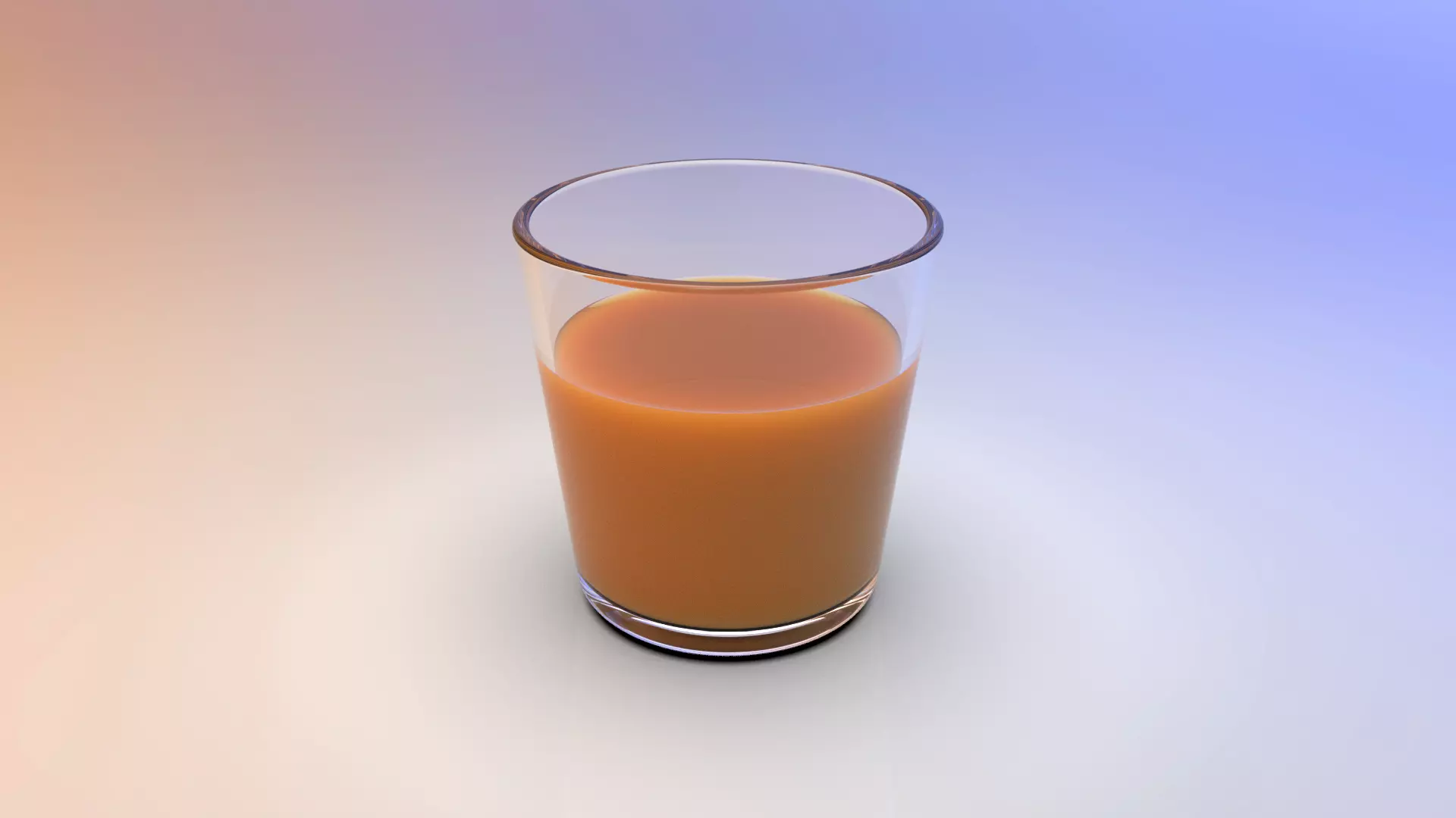 Glass with liquid Low-poly 3D model_0