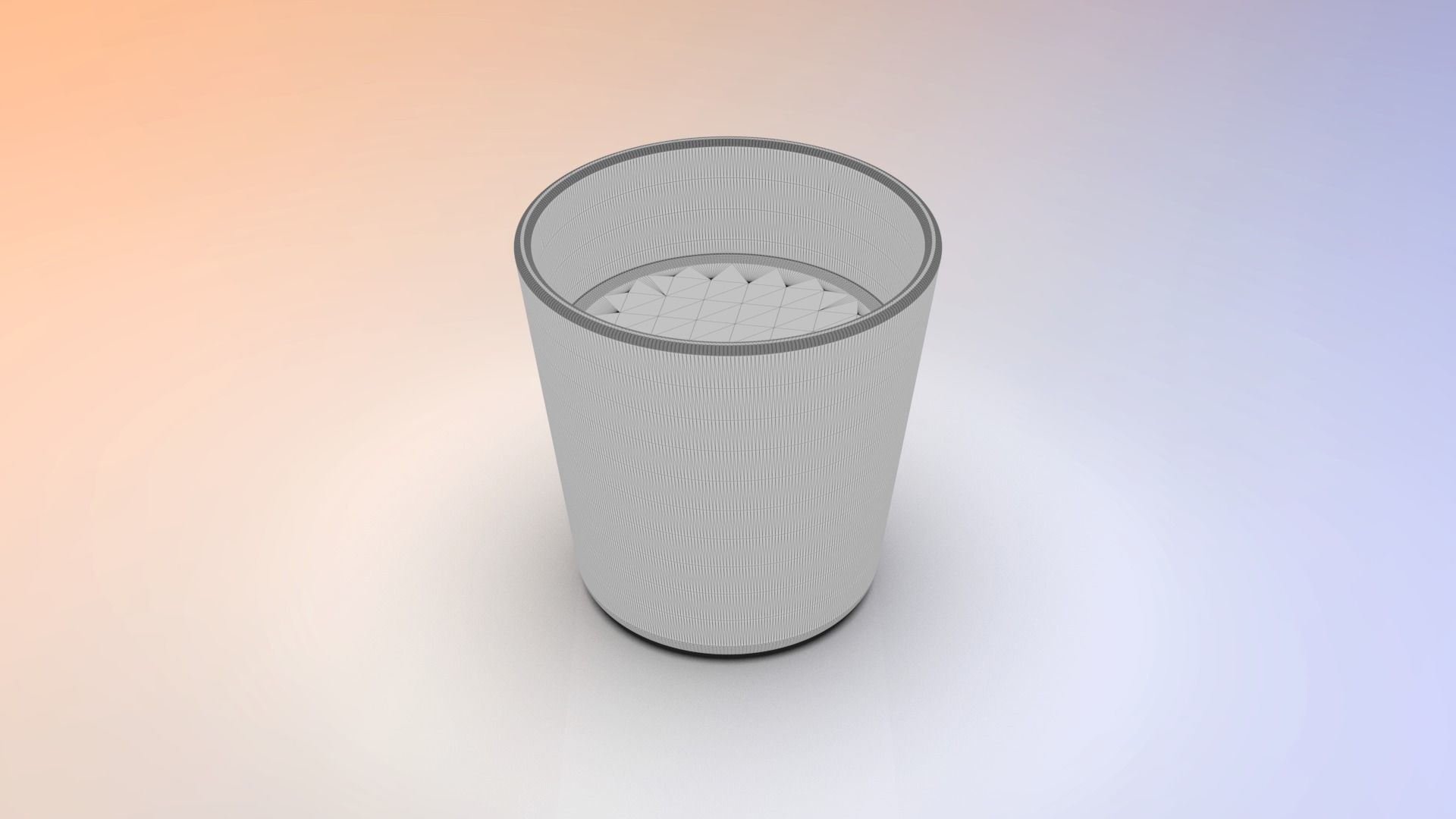 Glass with liquid Low-poly 3D model_3